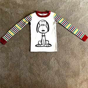 Hanna Andersson Holiday Peanuts Snoopy Pajamas. Size 6-7. Barely Worn!